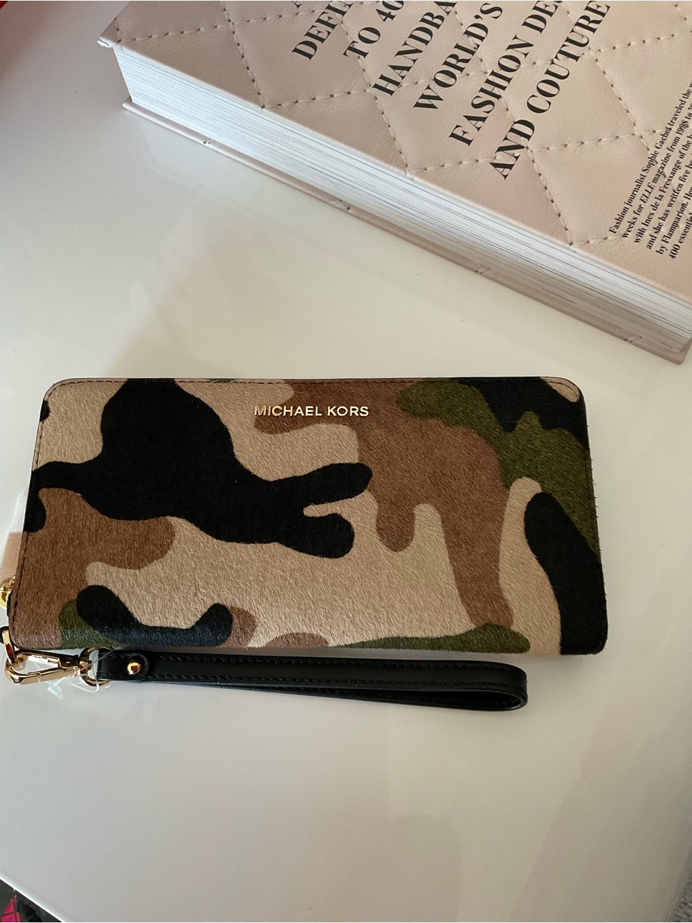 Michael Kors Camouflage Continental Zip Wallet in Green, Brown, Black, Tan